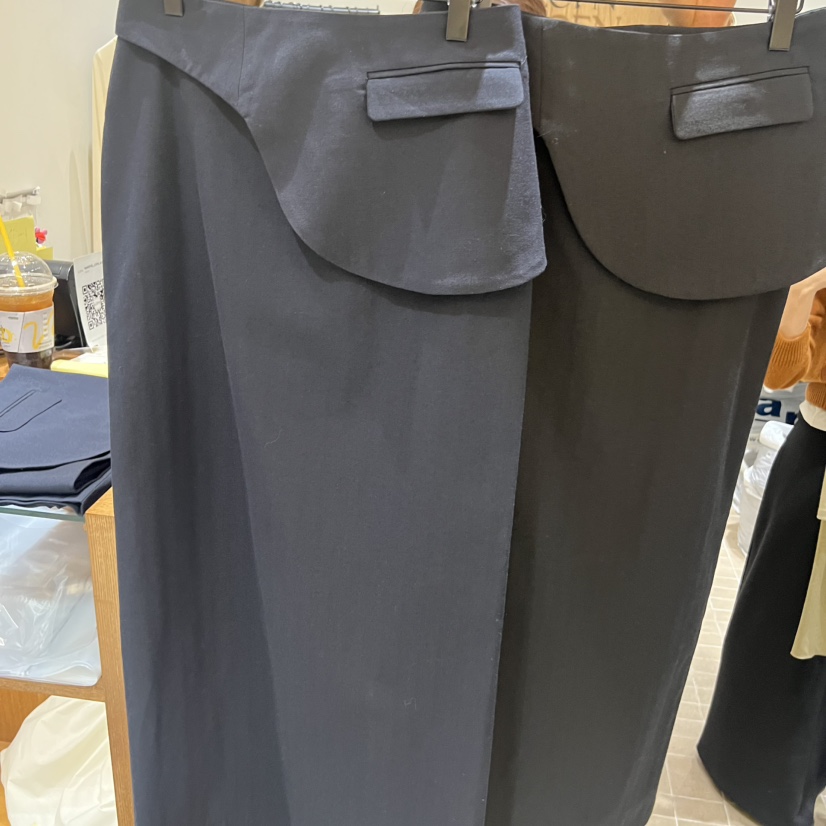LOFN東大門㊣實拍女士新品休閑職業熱賣25秋冬半身裙中短裙羊毛LOFN半身裙/中短裙