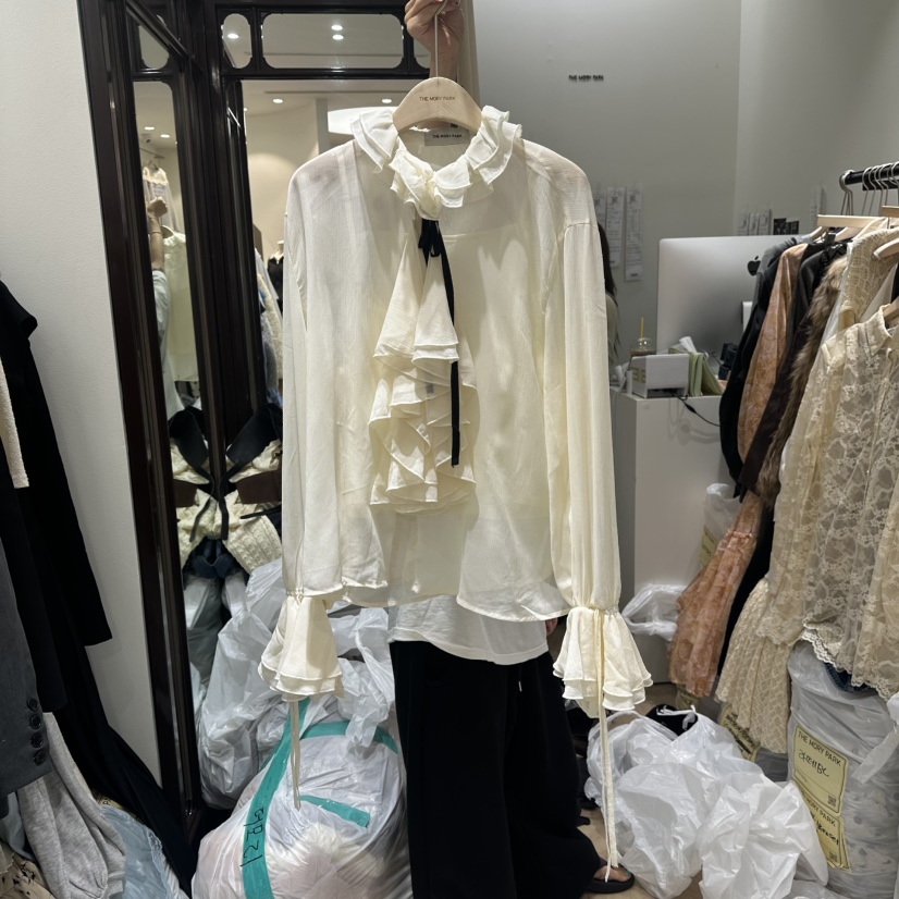 THEMORYPARK韓國代購㊣女士新品推薦職業人氣時尚襯衫蕾絲衫THE MORY PARK襯衫/蕾絲衫