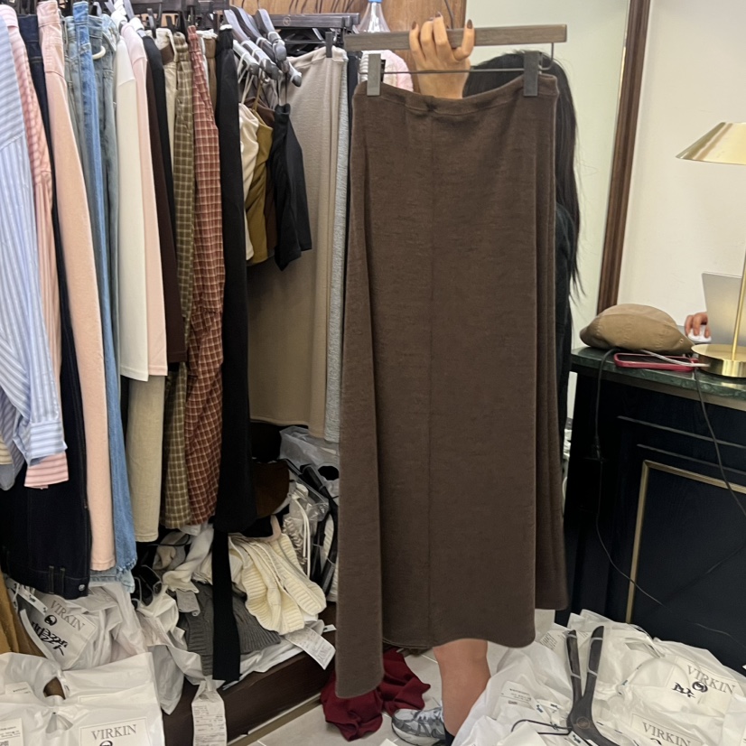 VIRKIN東大門㊣實拍女士新款25秋冬人氣休閑職業半身裙中短裙VIRKIN半身裙/中短裙