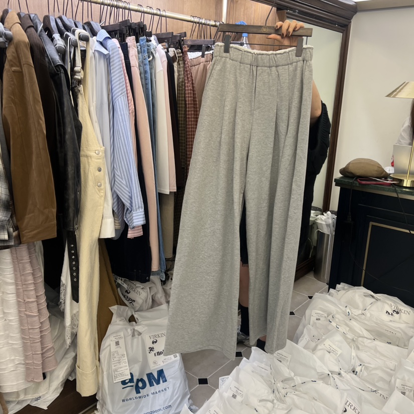 VIRKIN韓國代購㊣女裝新品25秋冬人氣休閑職業休閑褲棉質腰帶VIRKIN休閑褲