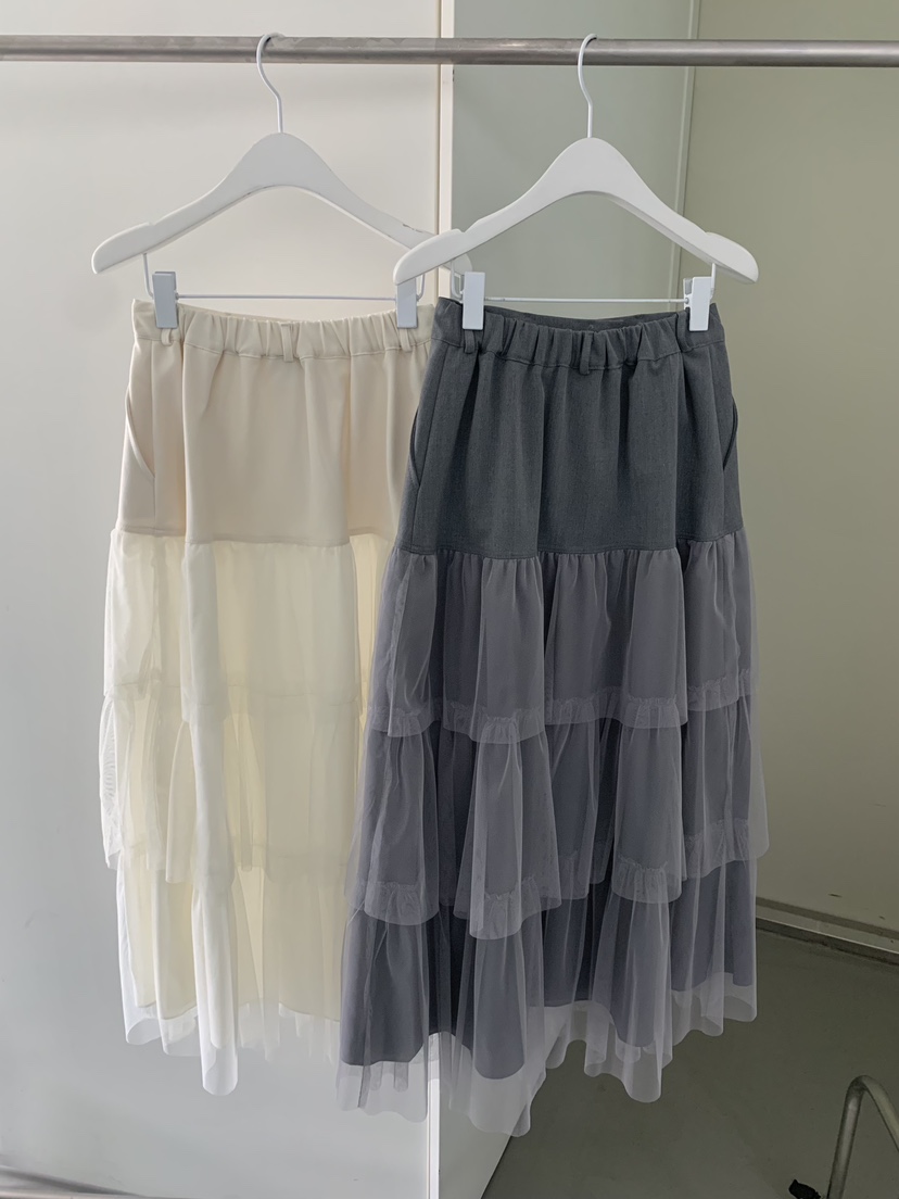 SHOP POSTER東大門㊣代購女裝新品熱賣半身裙中短裙荷葉邊SHOP_POSTER半身裙/中短裙