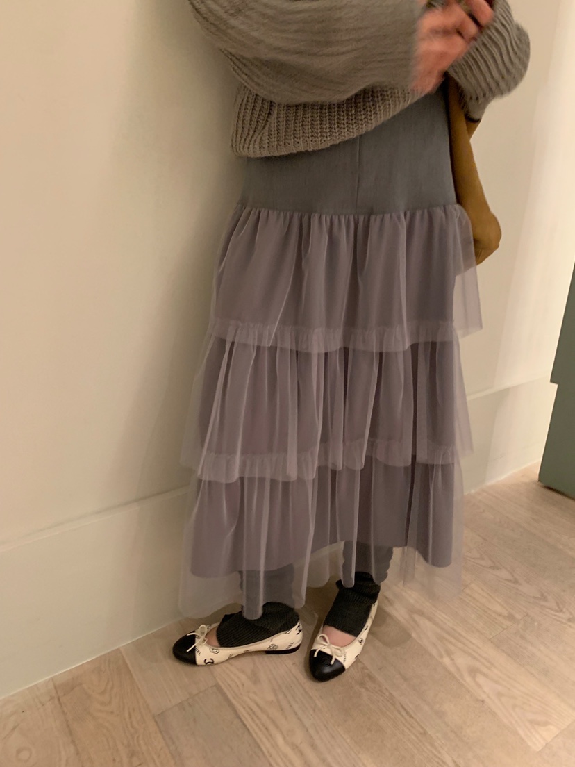 SHOP POSTER東大門㊣代購女裝新品熱賣半身裙中短裙荷葉邊SHOP_POSTER半身裙/中短裙