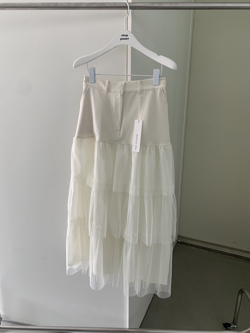 SHOP POSTER東大門㊣代購女裝新品熱賣半身裙中短裙荷葉邊SHOP_POSTER半身裙/中短裙