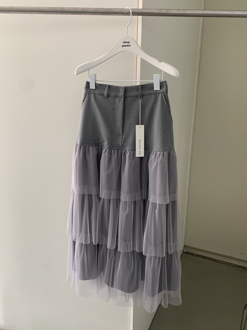SHOP POSTER東大門㊣代購女裝新品熱賣半身裙中短裙荷葉邊SHOP_POSTER半身裙/中短裙圖色2
