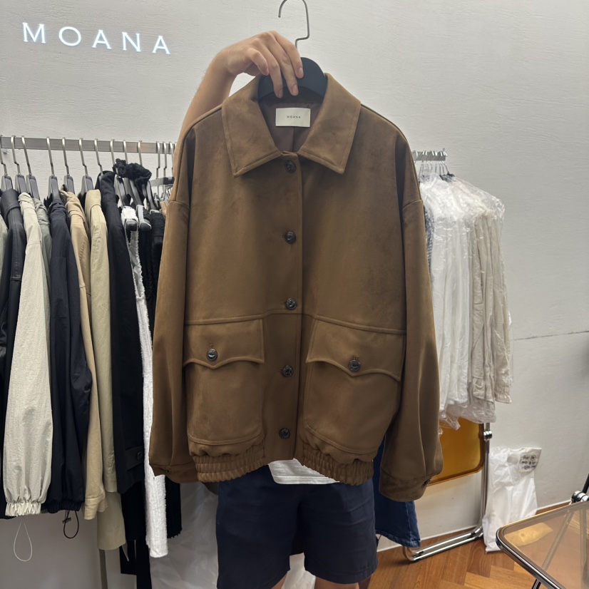 MOANA東大門㊣實拍女士新款真品人氣休閑熱賣推薦夾克絨面革MOANA夾克
