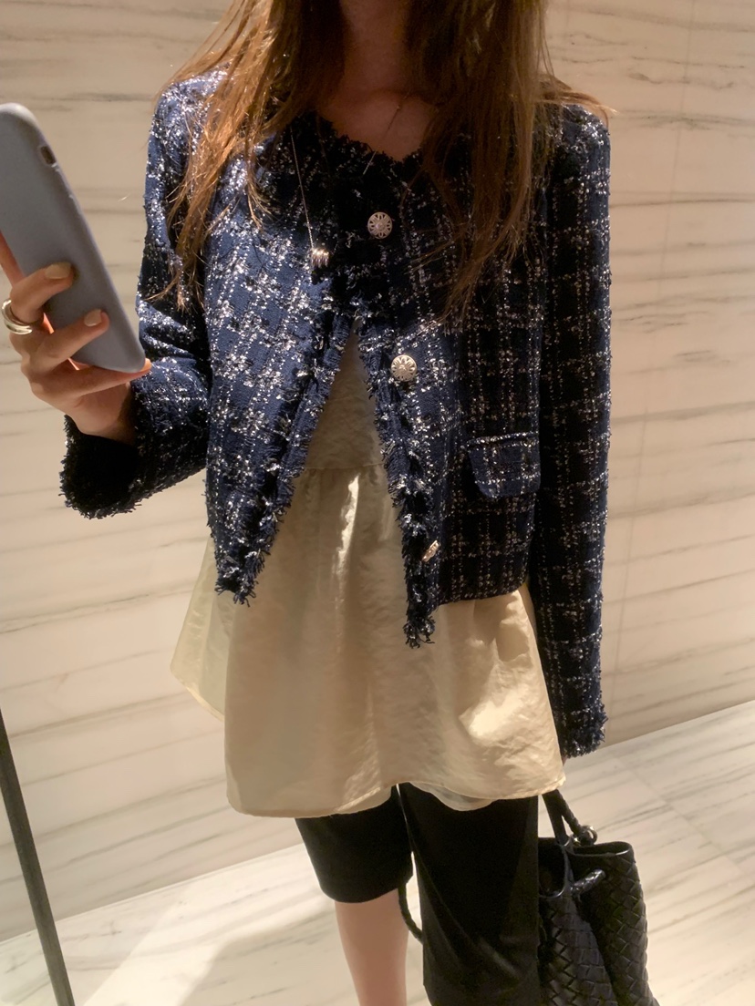 SHOP POSTER東大門㊣直郵女裝新品真品時尚推薦夾克粗花呢SHOP_POSTER夾克
