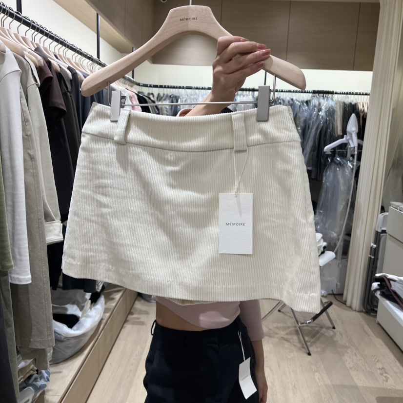MEMOIRE東大門㊣實拍女士新品25秋冬熱賣真品推薦裙褲燈芯絨MEMOIRE裙褲