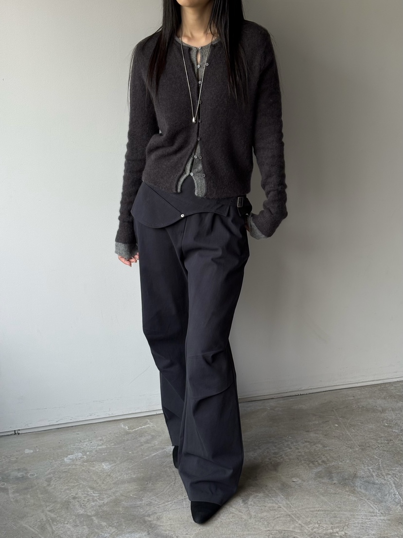 Verbena韓國代購㊣女裝新品時尚休閑推薦職業25秋冬休閑褲腰帶Verbena休閑褲