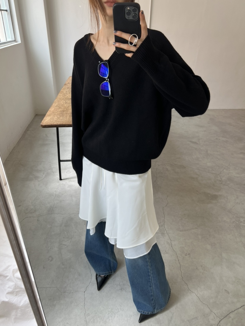 NOVUS韓國直郵㊣女士新品職業25秋冬人氣推薦時尚針織衫V領NOVUS針織衫