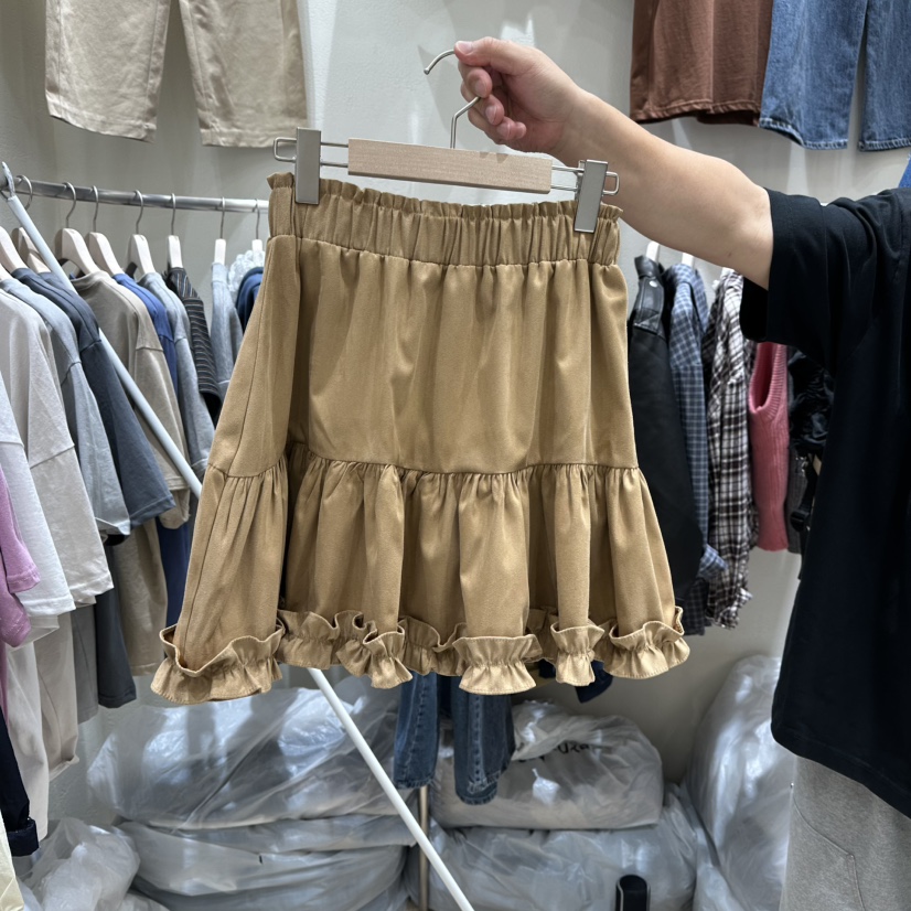 COCOMATON韓國代購㊣女士新款職業時尚熱賣真品25秋冬短裙絨面革COCOMATON短裙圖色2