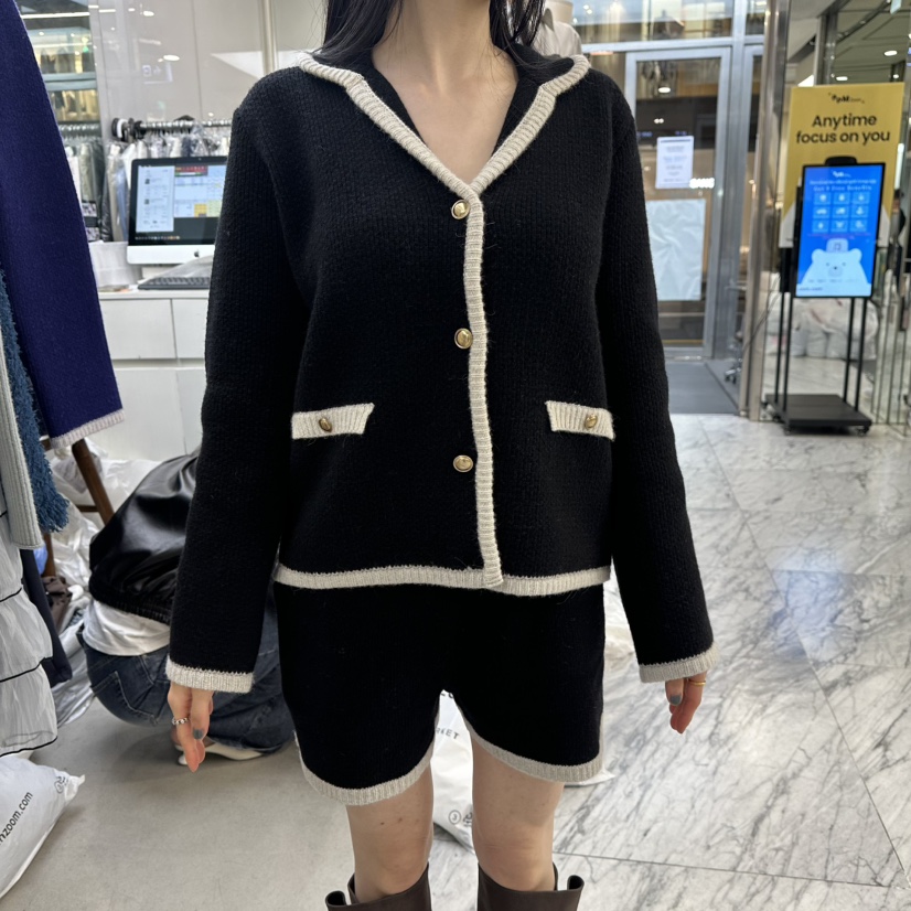 FOUNDATION韓國代購㊣女士新品休閑熱賣推薦職業夾克開衫絨FOUNDATION夾克圖色4