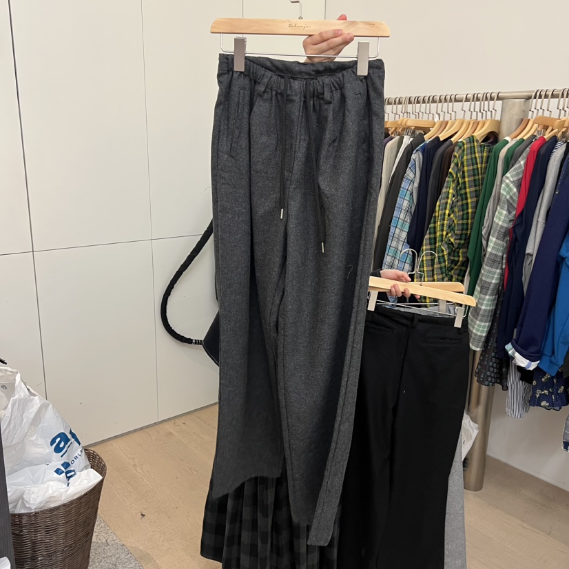 DOHWAJI韓國代購㊣女士新品人氣25秋冬時尚真品休閑休閑褲羊毛DOHWAJI休閑褲圖色3