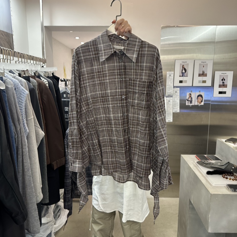 WEARABLE-L東大門㊣直郵女裝新款人氣25秋冬熱賣襯衫蕾絲衫WEARABLE襯衫/蕾絲衫圖色2