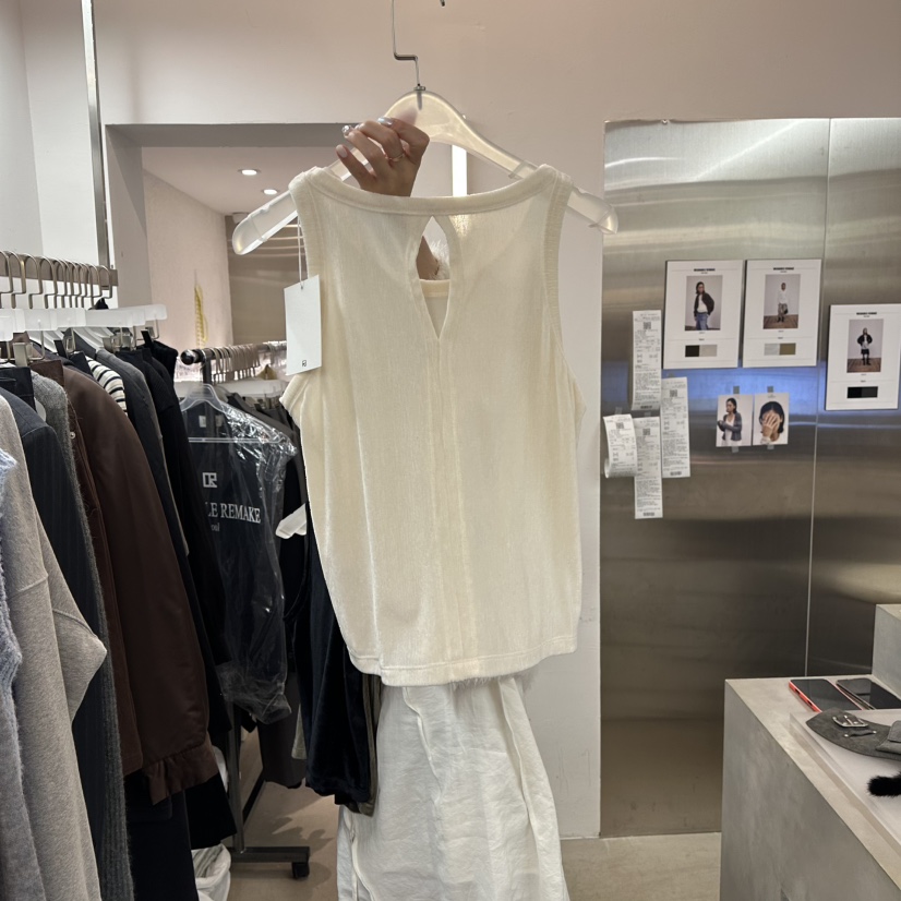WEARABLE-L東大門㊣直郵女裝新款休閑時尚職業吊帶背心天鵝絨WEARABLE吊帶/背心