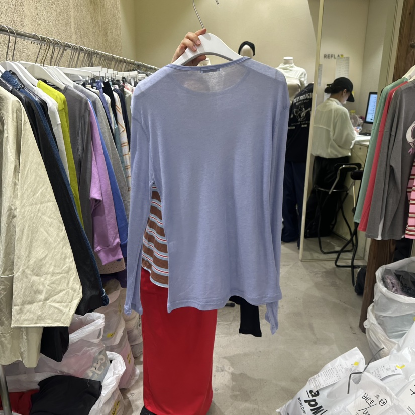 REFLAT東大門㊣代購女裝新品休閑真品推薦熱賣25秋冬長袖T恤羊毛REFLAT長袖T恤