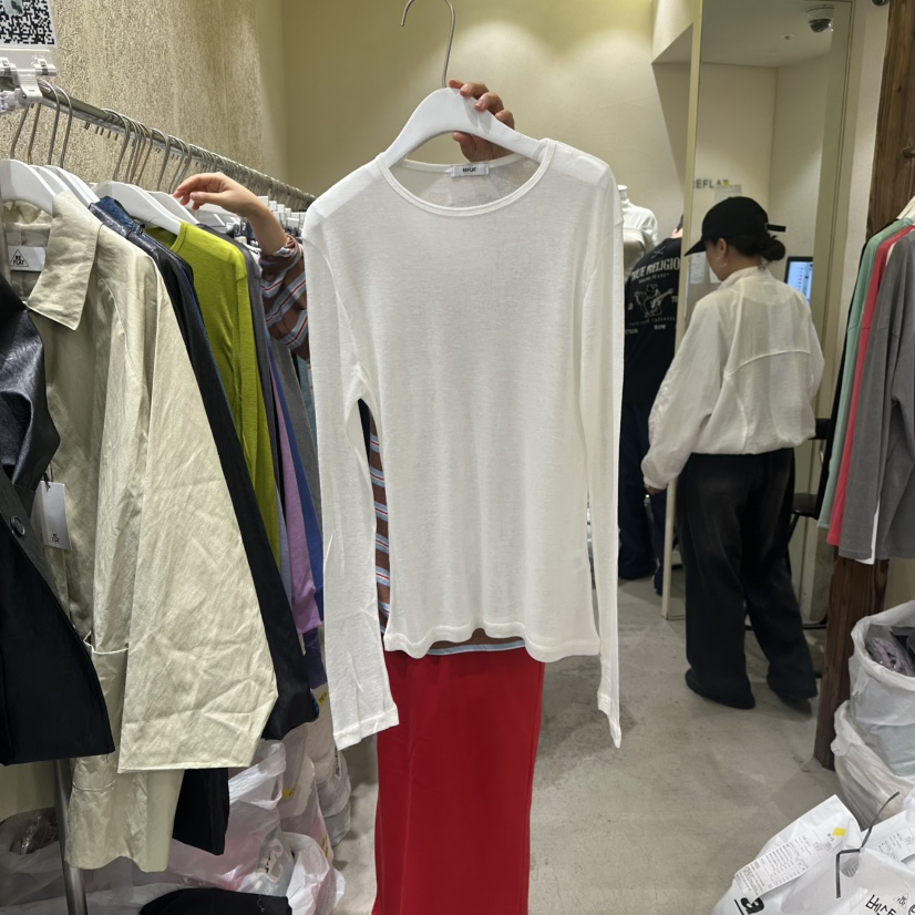 REFLAT東大門㊣代購女裝新品休閑真品推薦熱賣25秋冬長袖T恤羊毛REFLAT長袖T恤