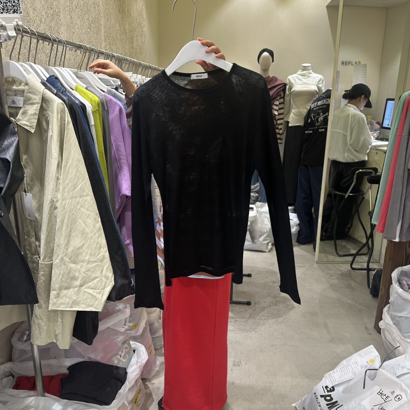 REFLAT東大門㊣代購女裝新品休閑真品推薦熱賣25秋冬長袖T恤羊毛REFLAT長袖T恤圖色5