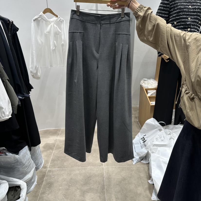 ENVY韓國代購㊣女裝新品職業25秋冬休閑熱賣人氣休閑褲褶皺ENVY休閑褲