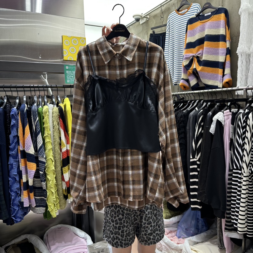 RUNWAY-런웨이韓國代購㊣女士新品人氣25秋冬時尚襯衫蕾絲衫RUNWAY襯衫/蕾絲衫