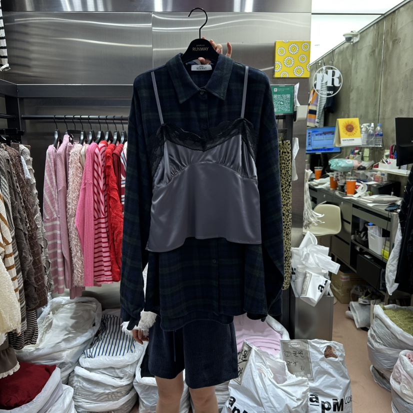 RUNWAY-런웨이韓國代購㊣女士新品人氣25秋冬時尚襯衫蕾絲衫RUNWAY襯衫/蕾絲衫圖色2