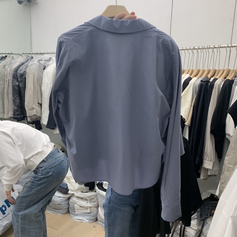 MOI-A東大門㊣代購女士新品25秋冬時尚真品襯衫蕾絲衫假兩件MOI-A襯衫/蕾絲衫