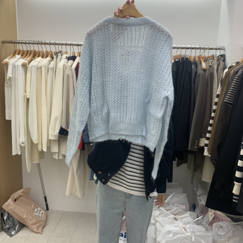 DRESS ROOM東大門㊣代購女士新款25秋冬職業熱賣針織衫開衫DRESS ROOM針織衫