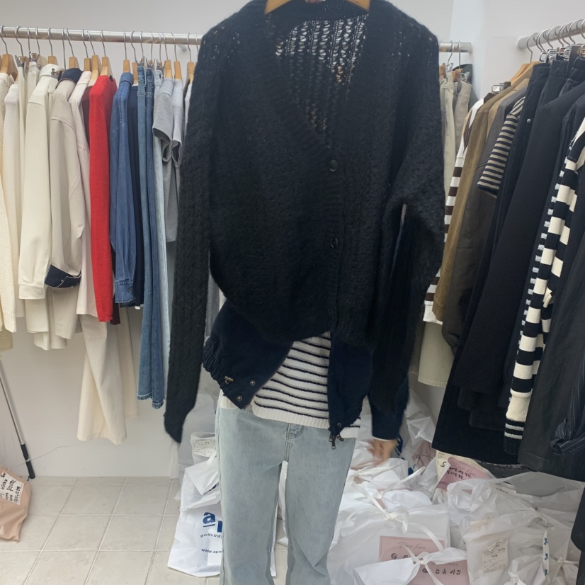 DRESS ROOM東大門㊣代購女士新款25秋冬職業熱賣針織衫開衫DRESS ROOM針織衫圖色3