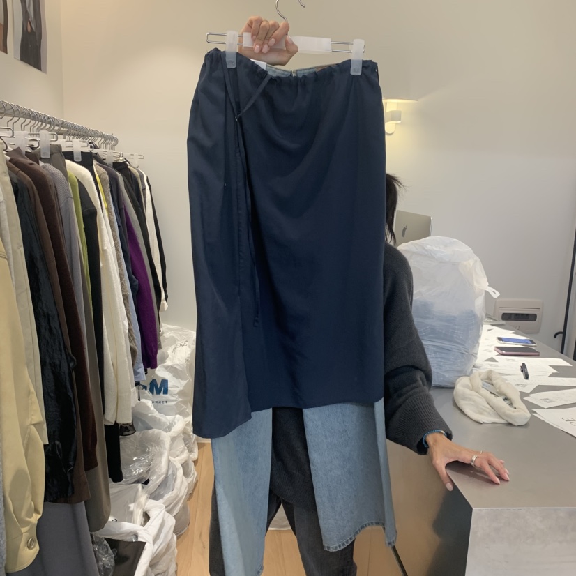 THERE韓國代購㊣女裝新品休閑25秋冬熱賣時尚職業半身裙中短裙THERE半身裙/中短裙