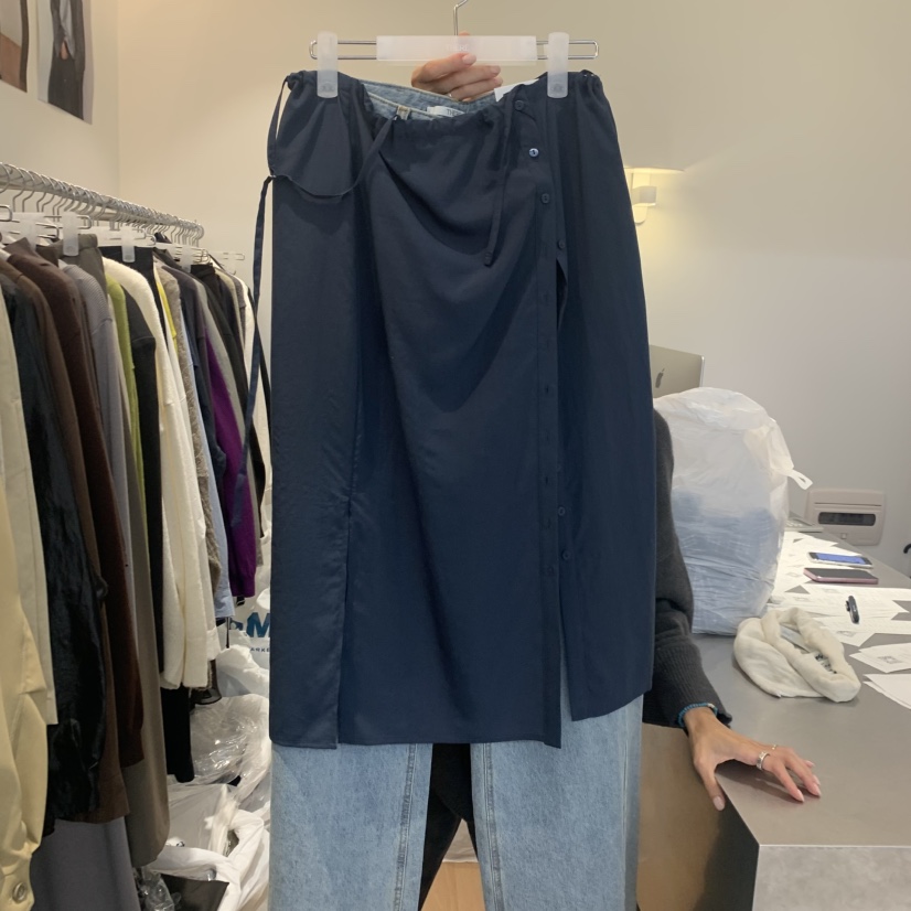 THERE韓國代購㊣女裝新品休閑25秋冬熱賣時尚職業半身裙中短裙THERE半身裙/中短裙