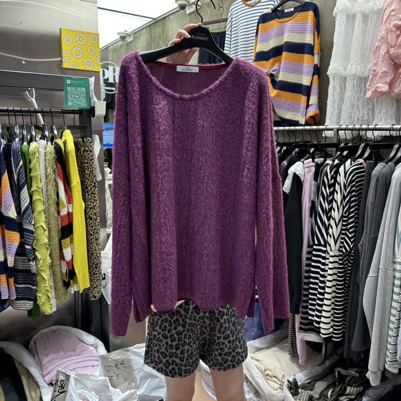 RUNWAY-런웨이韓國代購㊣女裝新款人氣熱賣25秋冬毛衣安哥拉RUNWAY毛衣圖色2