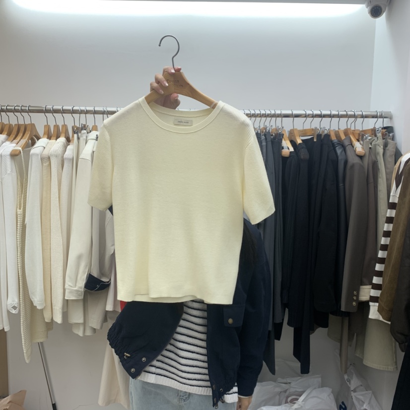 DRESS ROOM東大門㊣實拍女士新款熱賣人氣休閑推薦T恤短款DRESS ROOMT恤