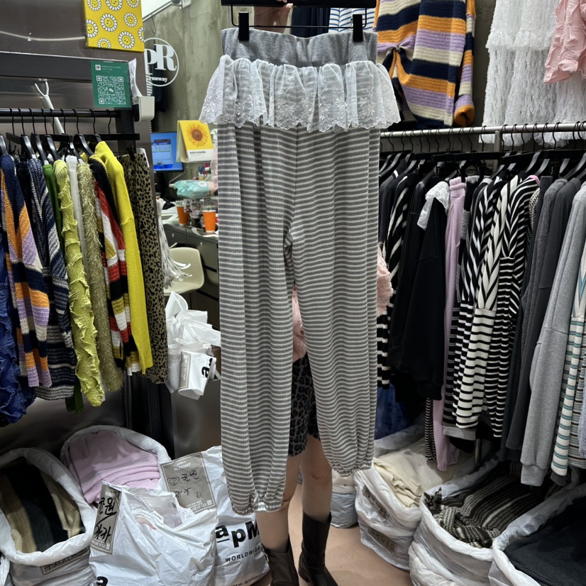 RUNWAY-런웨이東大門㊣直郵女裝新品職業人氣真品休閑褲蕾絲RUNWAY休閑褲