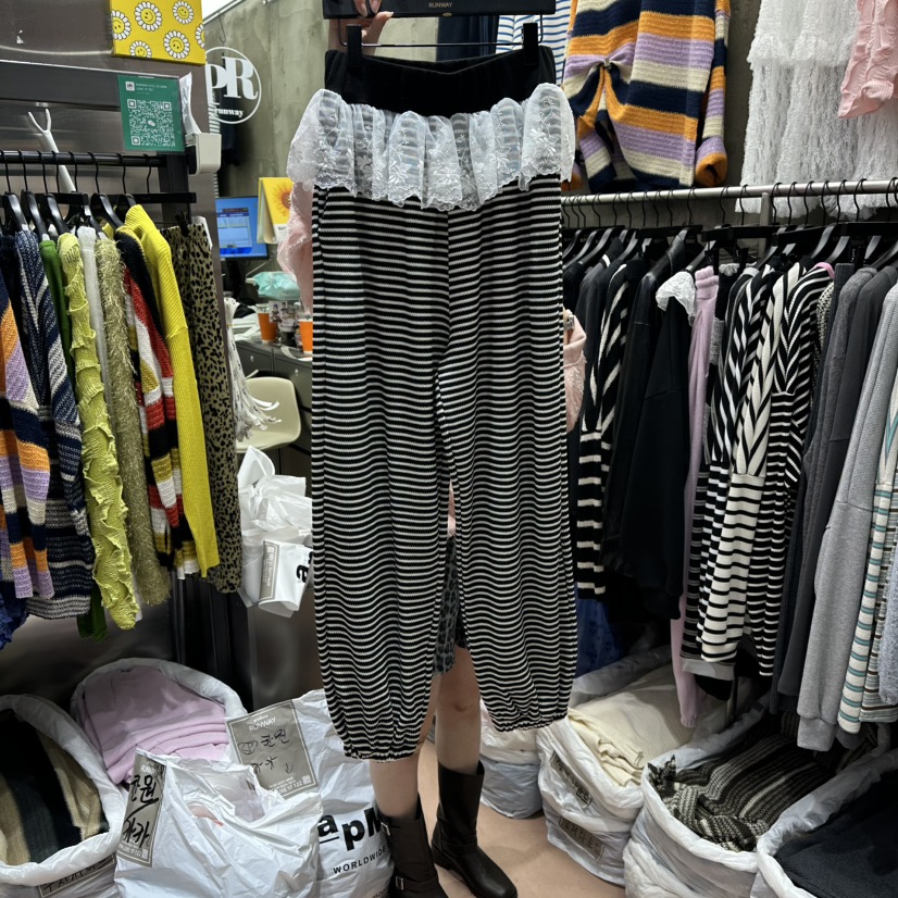 RUNWAY-런웨이東大門㊣直郵女裝新品職業人氣真品休閑褲蕾絲RUNWAY休閑褲圖色2