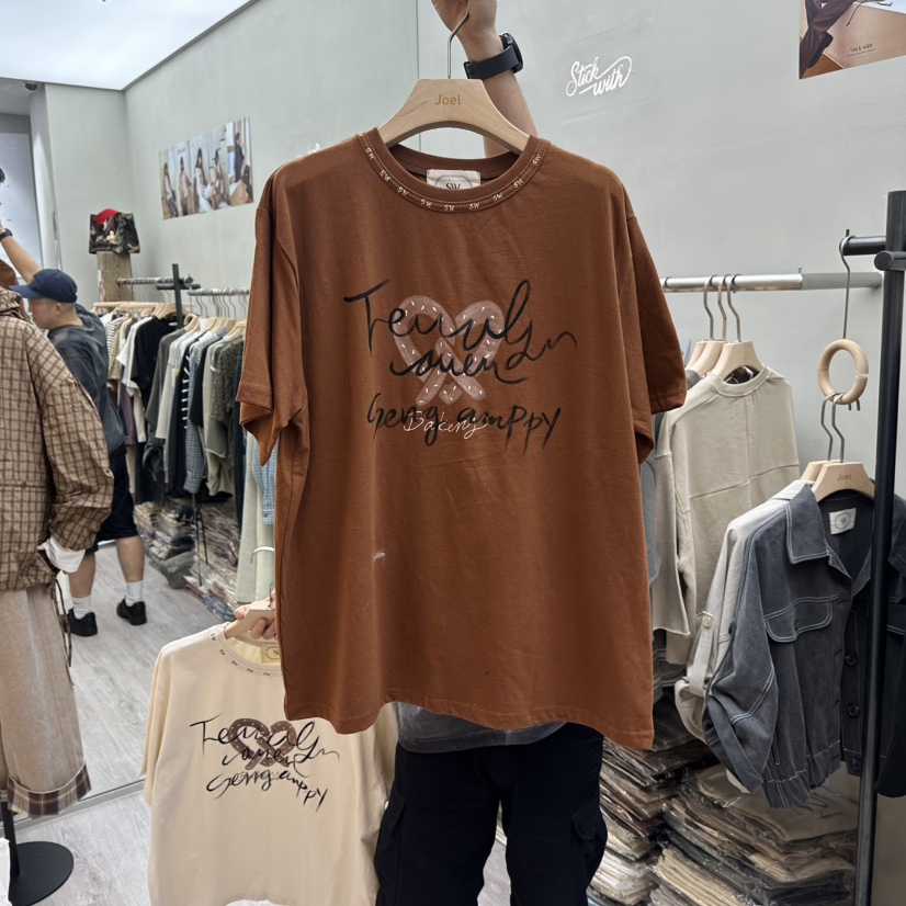 STICK WITH東大門㊣代購女士新品推薦職業人氣時尚休閑T恤STICK WITHT恤圖色2