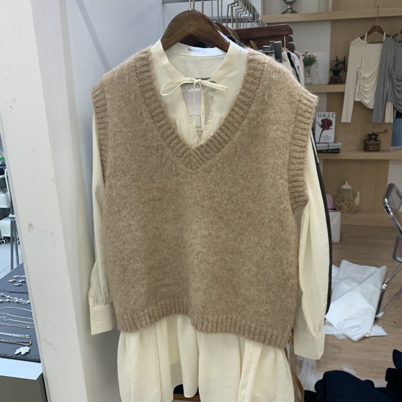 NEVER.1東大門㊣直郵女士新品職業時尚休閑吊帶背心不含內搭NEVER.1吊帶/背心圖色2