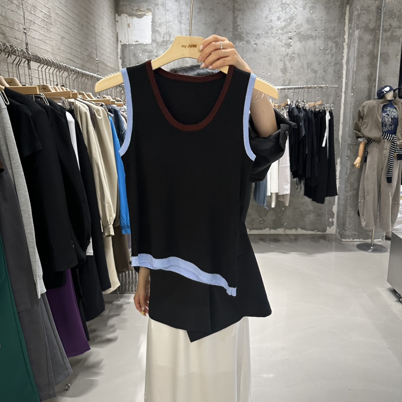 JUNI韓國代購㊣女裝新款休閑職業熱賣人氣推薦25秋冬吊帶背心my juni吊帶/背心圖色2
