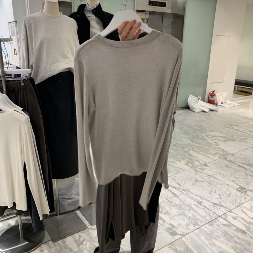 URBANE cloth韓國直郵㊣女裝新款職業熱賣推薦長袖T恤天絲URBANE cloth長袖T恤