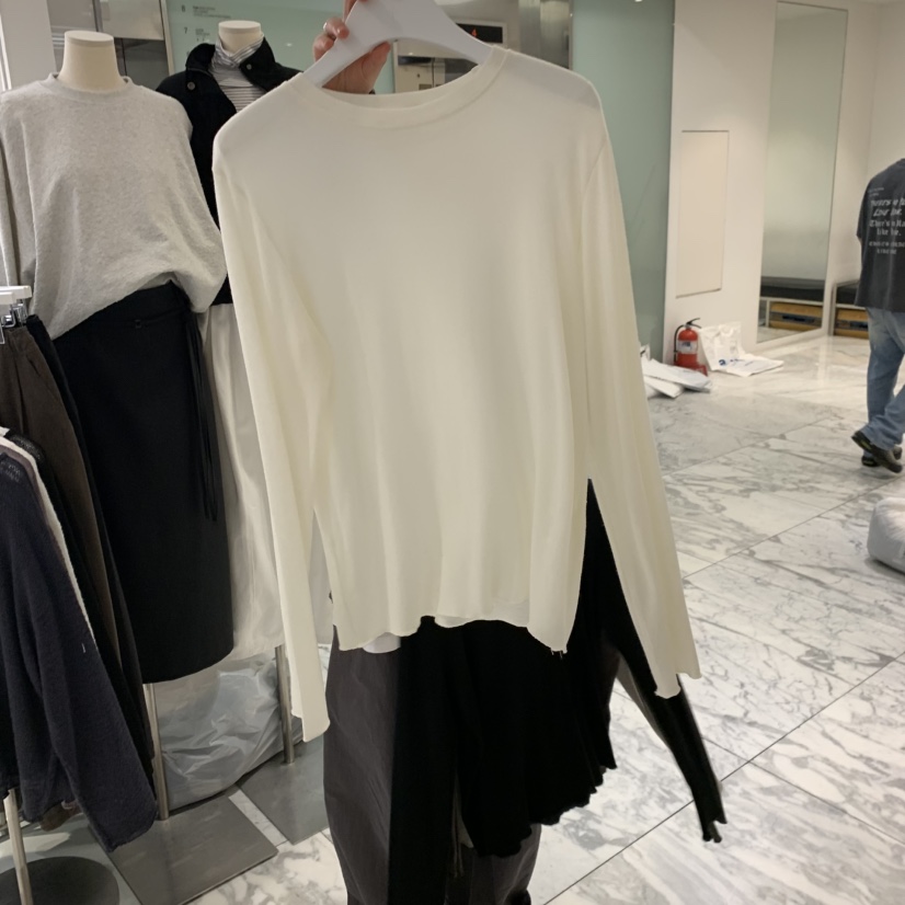 URBANE cloth韓國直郵㊣女裝新款職業熱賣推薦長袖T恤天絲URBANE cloth長袖T恤圖色2