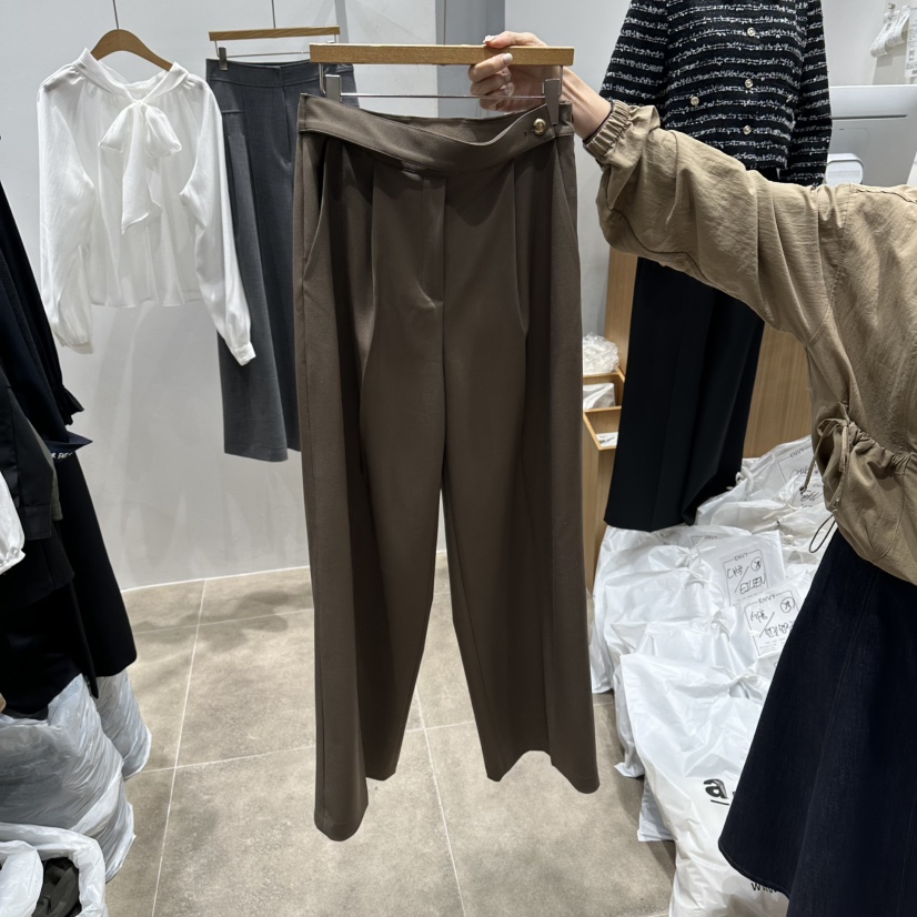ENVY東大門㊣實拍女裝新款職業時尚真品熱賣25秋冬休閑褲綁帶ENVY休閑褲圖色2