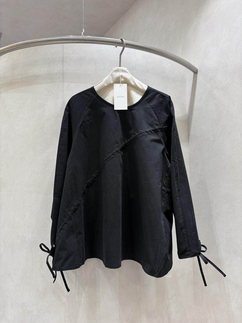 WHO IS SHE東大門㊣實拍女裝新品25秋冬時尚人氣襯衫蕾絲衫WHO IS SHE襯衫/蕾絲衫圖色3