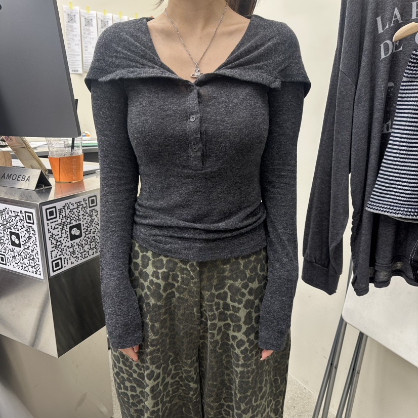 AMOEBA東大門㊣直郵女士新款職業時尚真品熱賣25秋冬長袖T恤AMOEBA長袖T恤圖色3