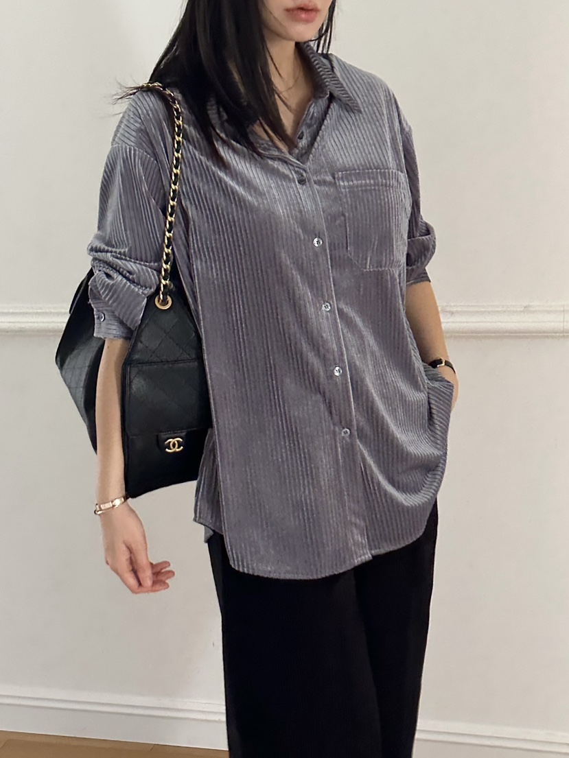 LE VASE東大門㊣直郵女士新款職業真品25秋冬休閑襯衫蕾絲衫LE VASE襯衫/蕾絲衫