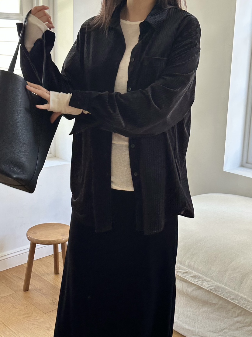 LE VASE東大門㊣直郵女士新款職業真品25秋冬休閑襯衫蕾絲衫LE VASE襯衫/蕾絲衫