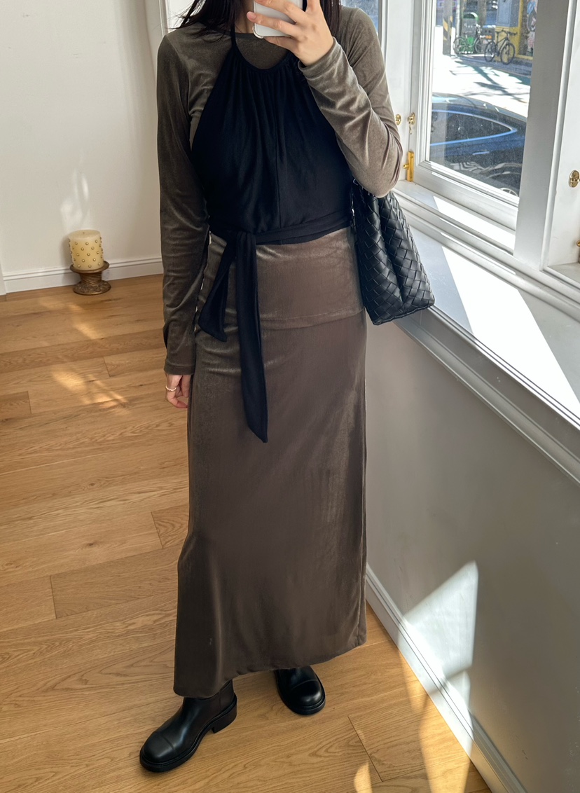 LE VASE韓國直郵㊣女士新款25秋冬職業真品時尚熱賣長袖T恤LE VASE長袖T恤