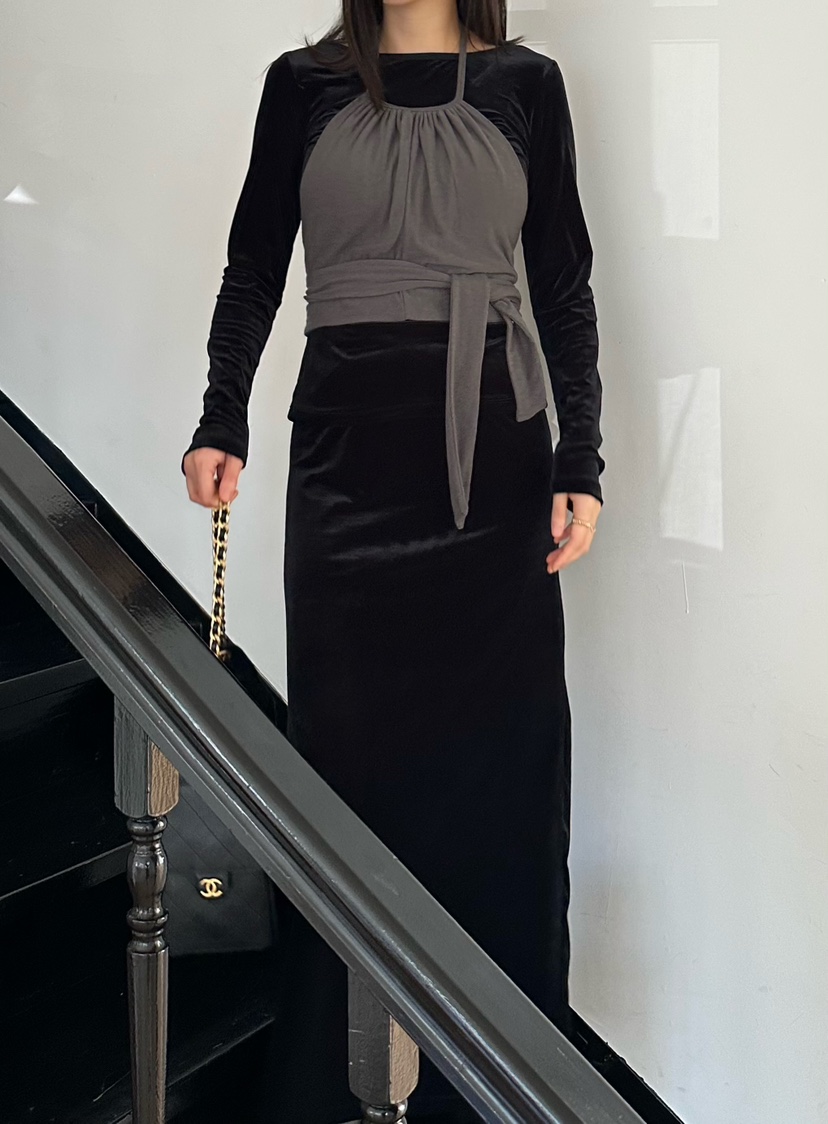 LE VASE韓國直郵㊣女士新款25秋冬職業真品時尚熱賣長袖T恤LE VASE長袖T恤