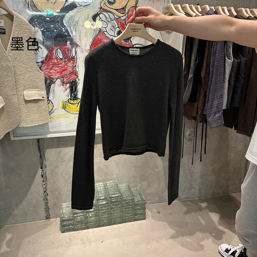 LAMAGIEPIE韓國代購㊣女士新品職業真品熱賣推薦時尚針織衫LAMAGIE GREY針織衫圖色4