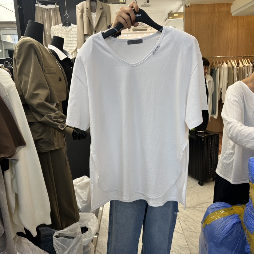 A-DEL東大門㊣實拍女裝新品休閑25秋冬熱賣時尚職業推薦T恤A-DELT恤
