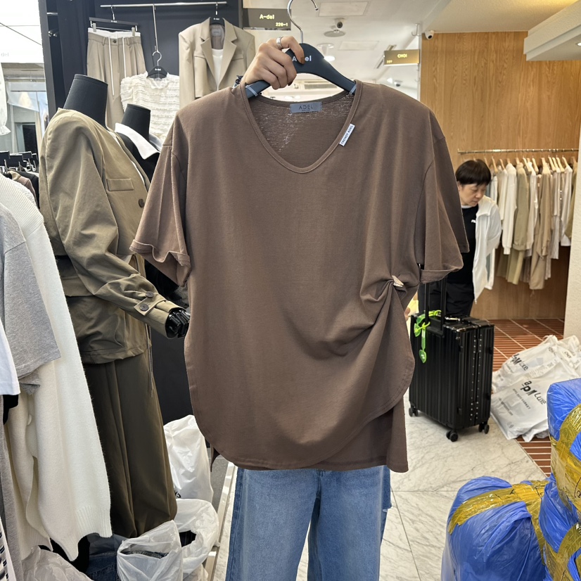 A-DEL東大門㊣實拍女裝新品休閑25秋冬熱賣時尚職業推薦T恤A-DELT恤圖色2