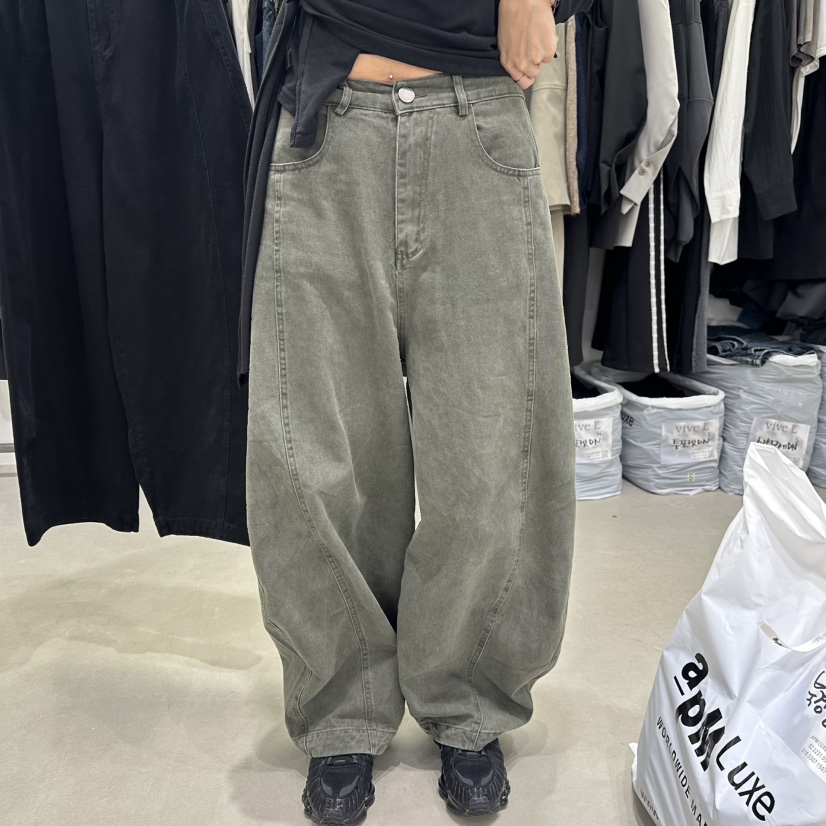 VIVEL韓國直郵㊣女士新品熱賣職業休閑人氣時尚真品推薦牛仔褲VIVEL牛仔褲