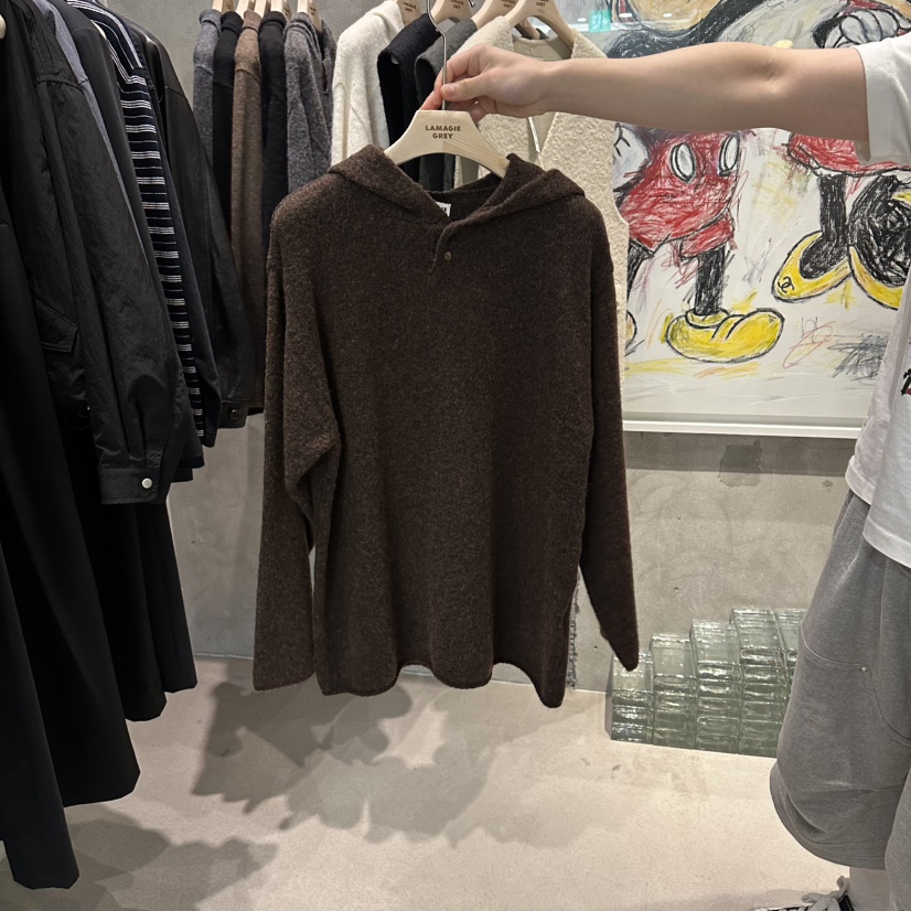LAMAGIEPIE韓國直郵㊣女士新款真品推薦人氣25秋冬休閑毛衣LAMAGIE GREY毛衣圖色2棕色